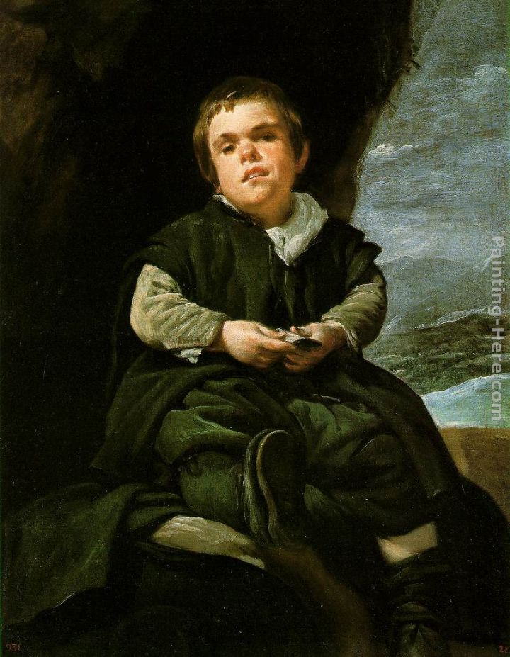 The Dwarf Francisco Lezcano painting - Diego Rodriguez de Silva Velazquez The Dwarf Francisco Lezcano art painting